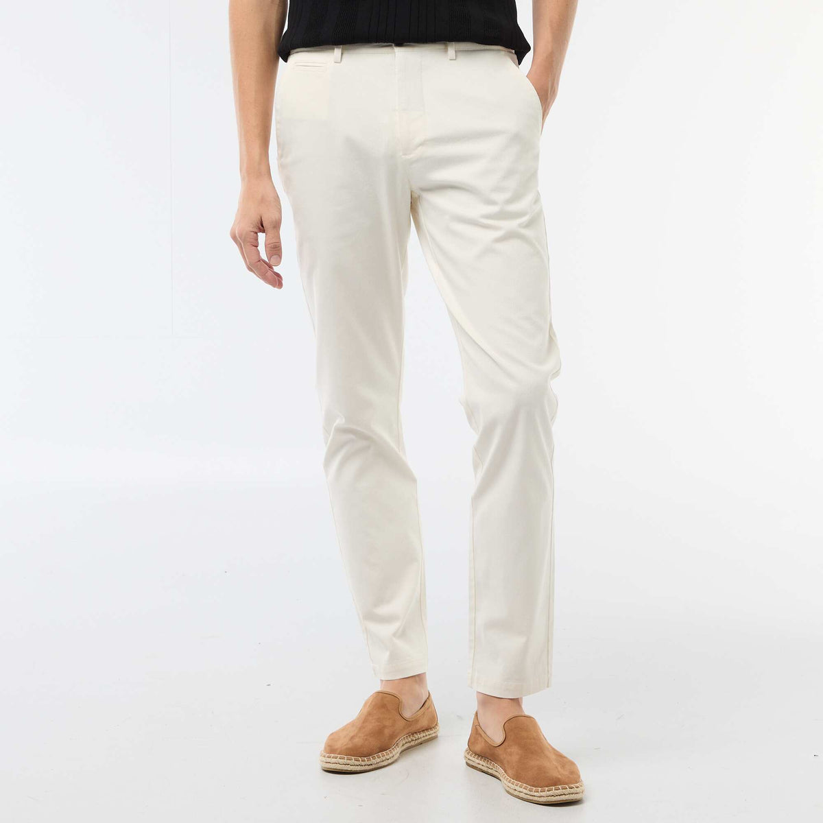 Pantalón chino de twill BLANCO