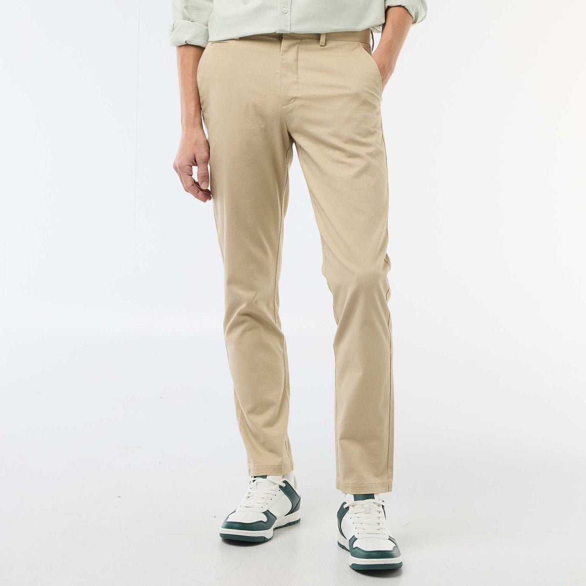 Pantalón chino de twill BEIGE
