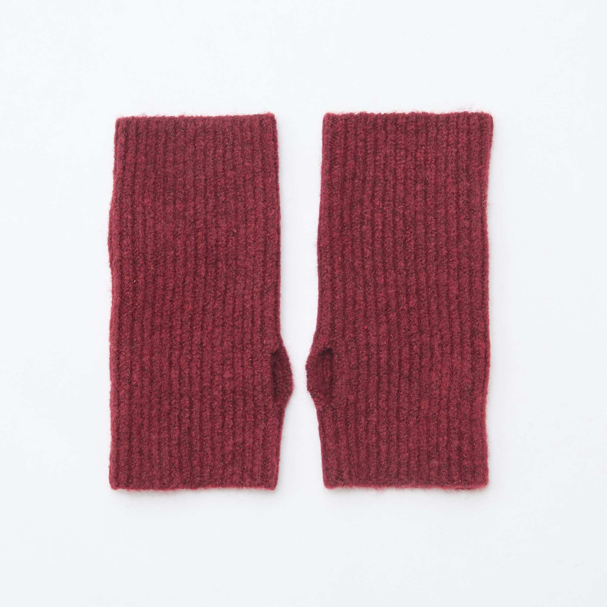 Guantes sin dedos de punto ROJO