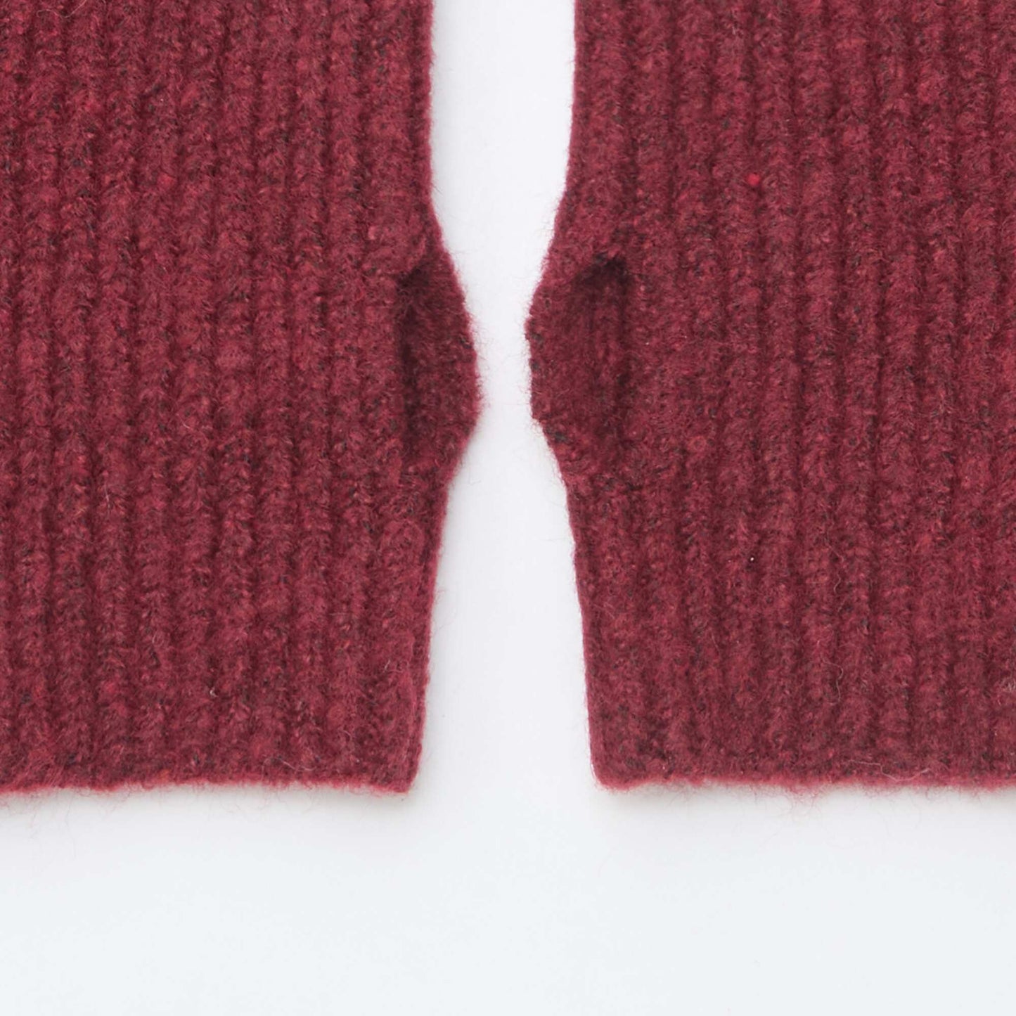 Guantes sin dedos de punto ROJO