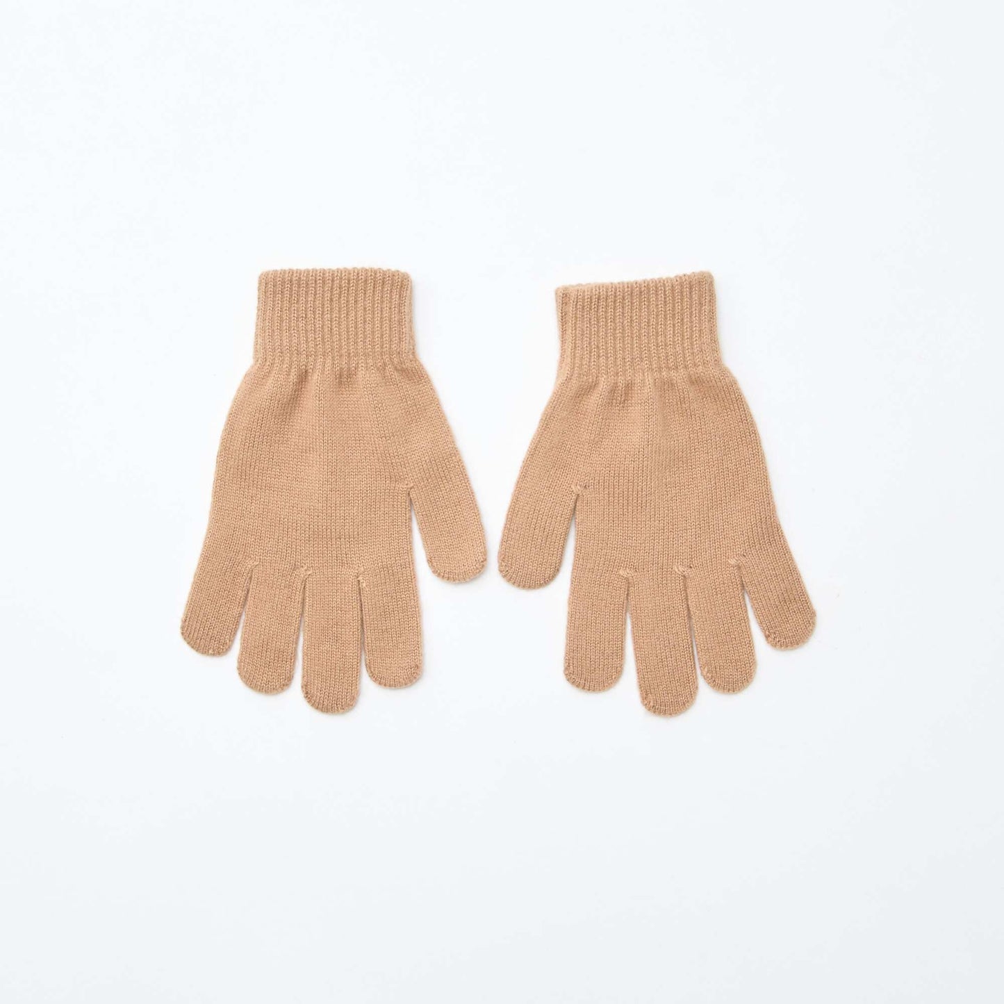 pack de 2 pares de guantes de punto BEIGE