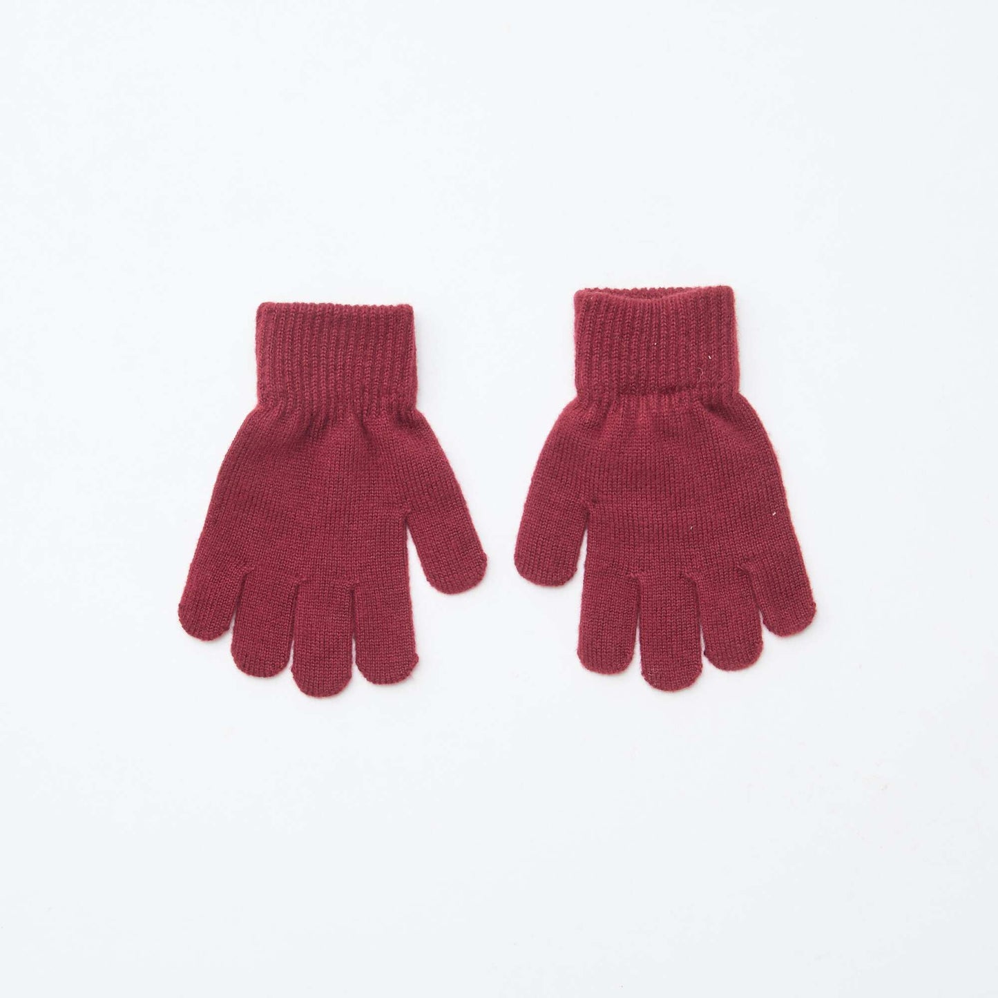 pack de 2 pares de guantes de punto ROJO