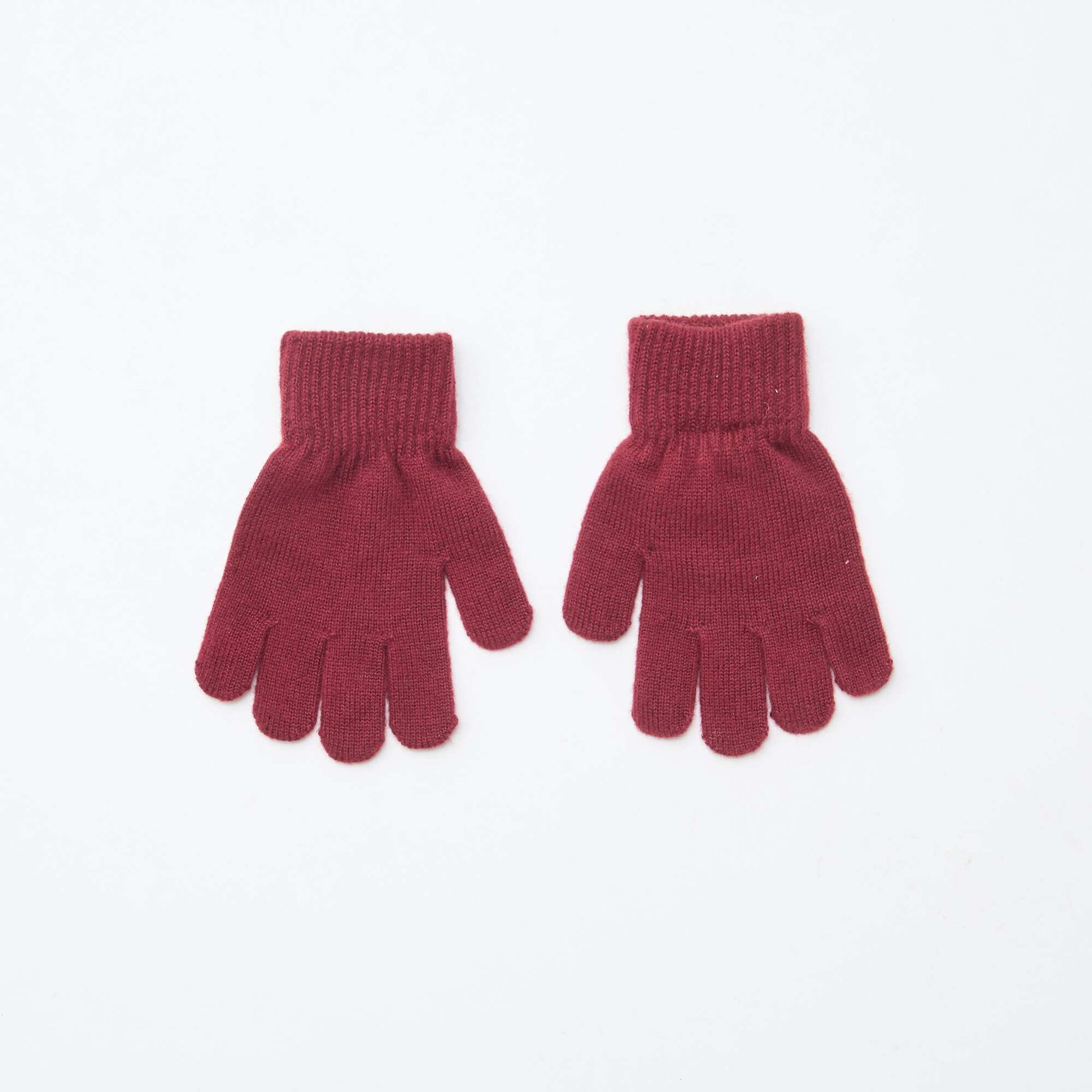 pack de 2 pares de guantes de punto ROJO