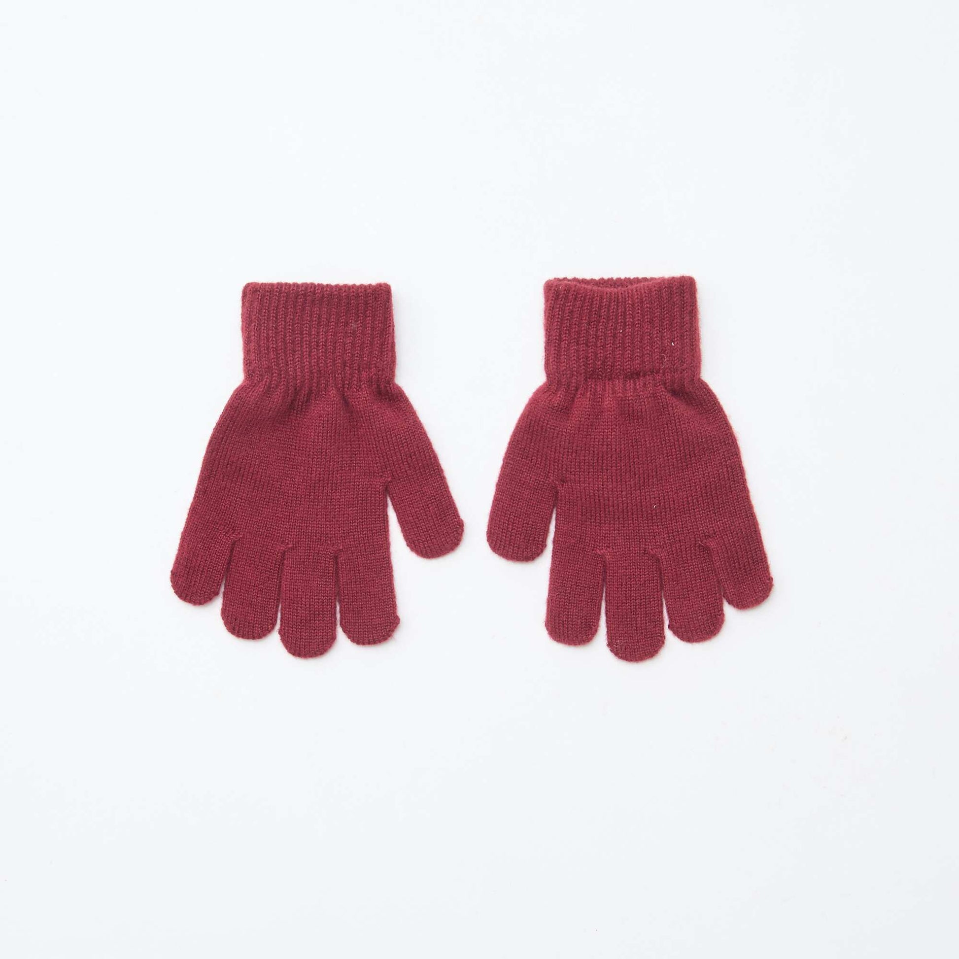 pack de 2 pares de guantes de punto ROJO