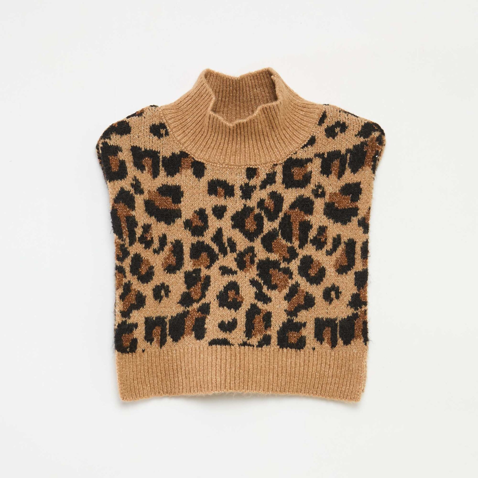 Cuello babero alto MARRON