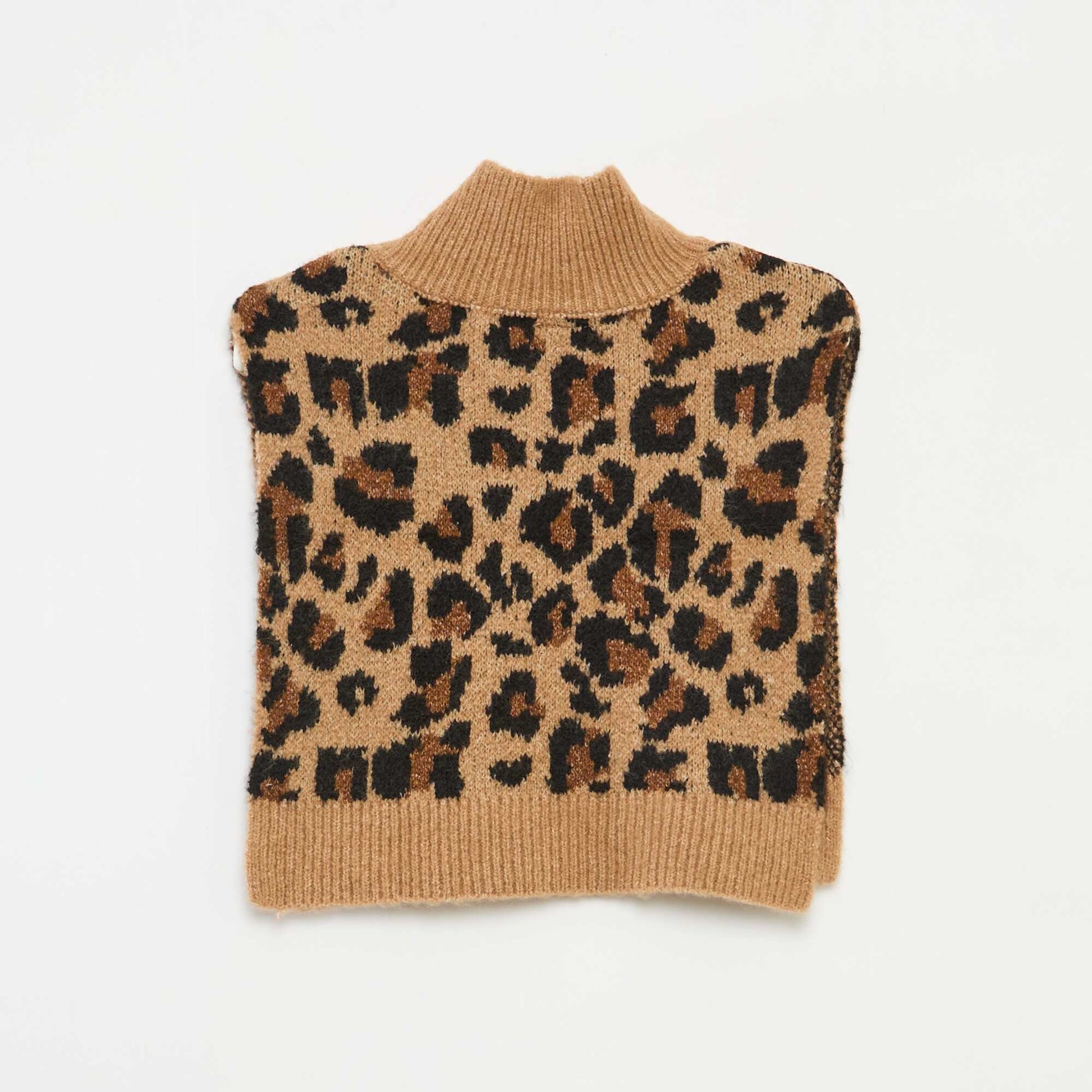 Cuello babero alto MARRON