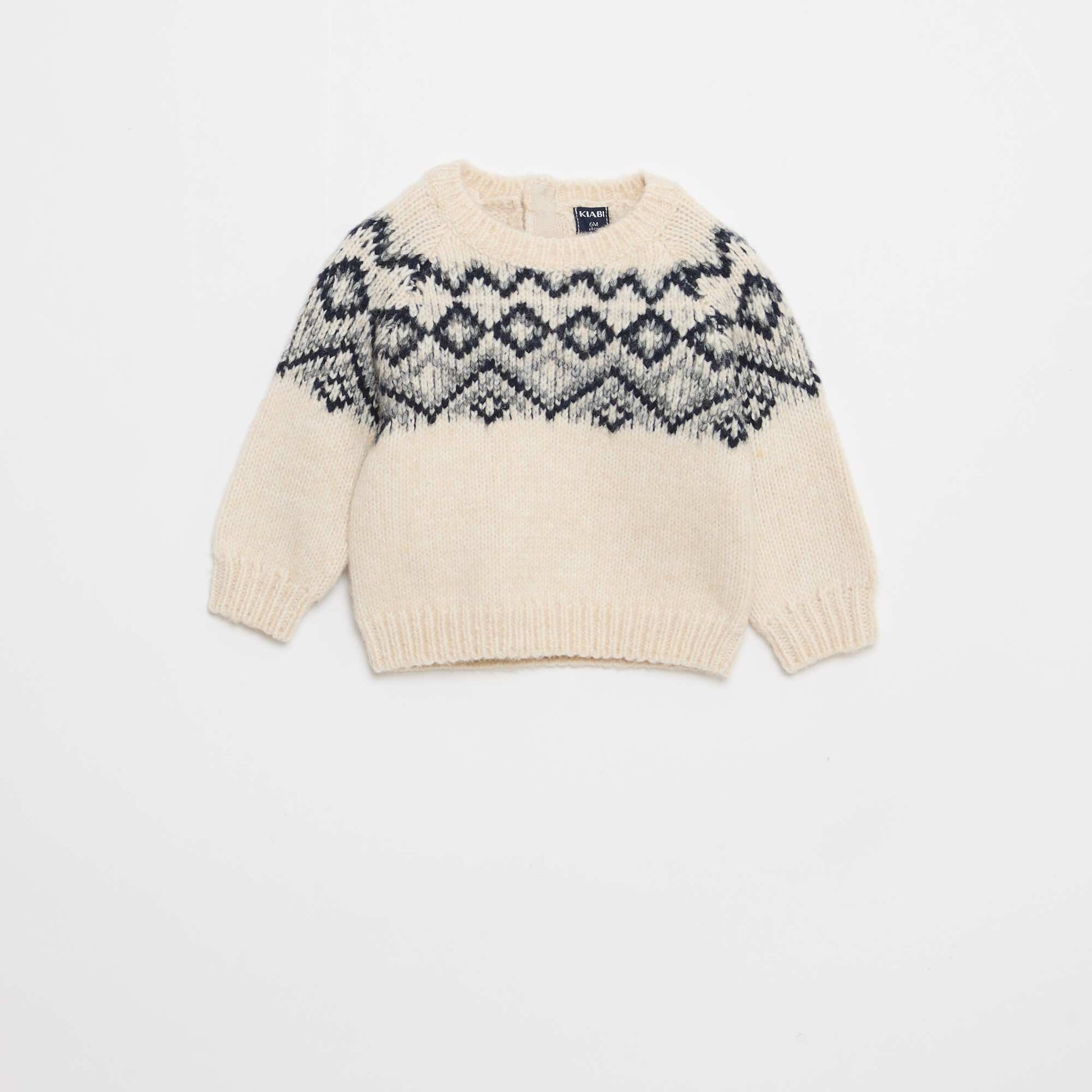 Sweater cálido jacquard BLANCO