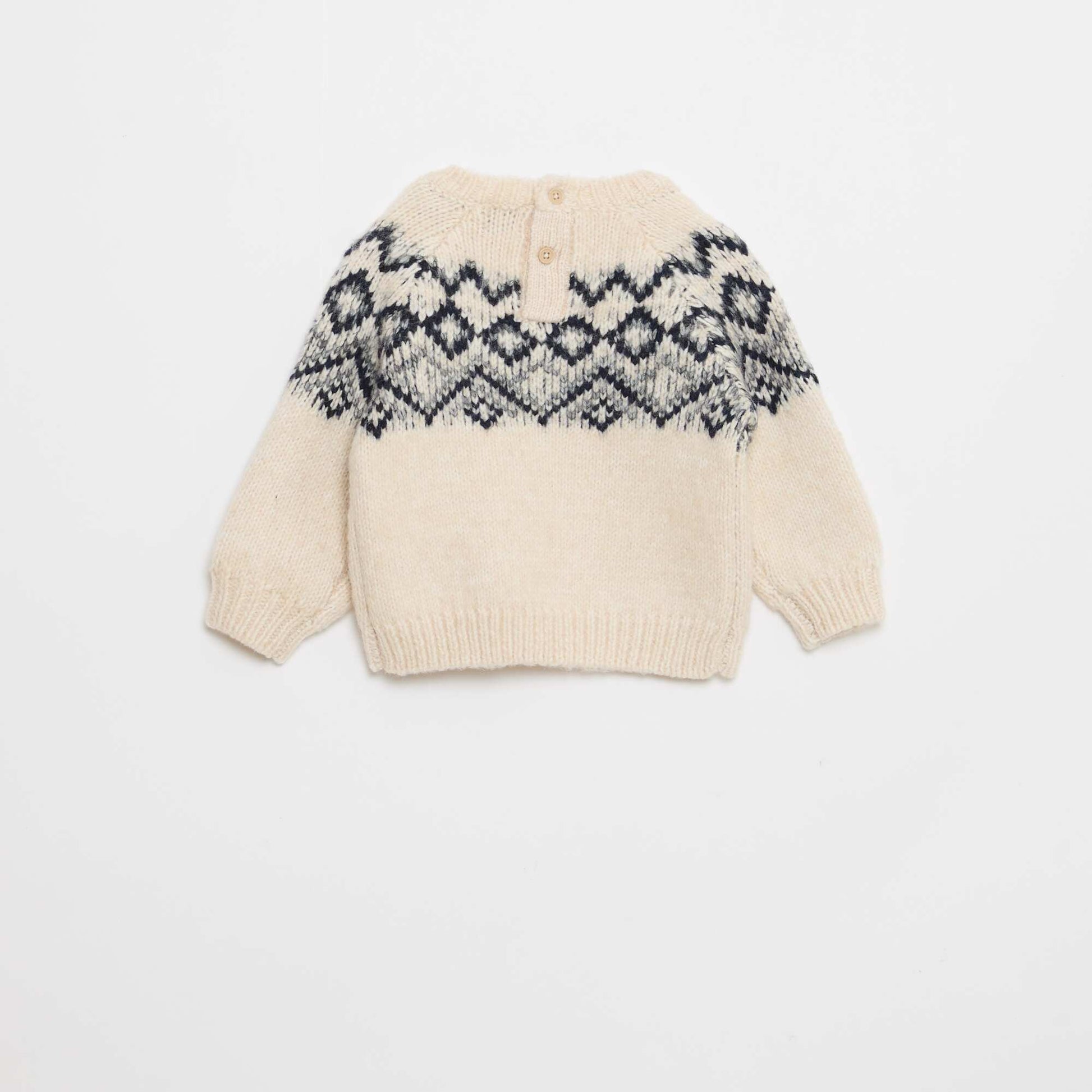 Sweater cálido jacquard BLANCO