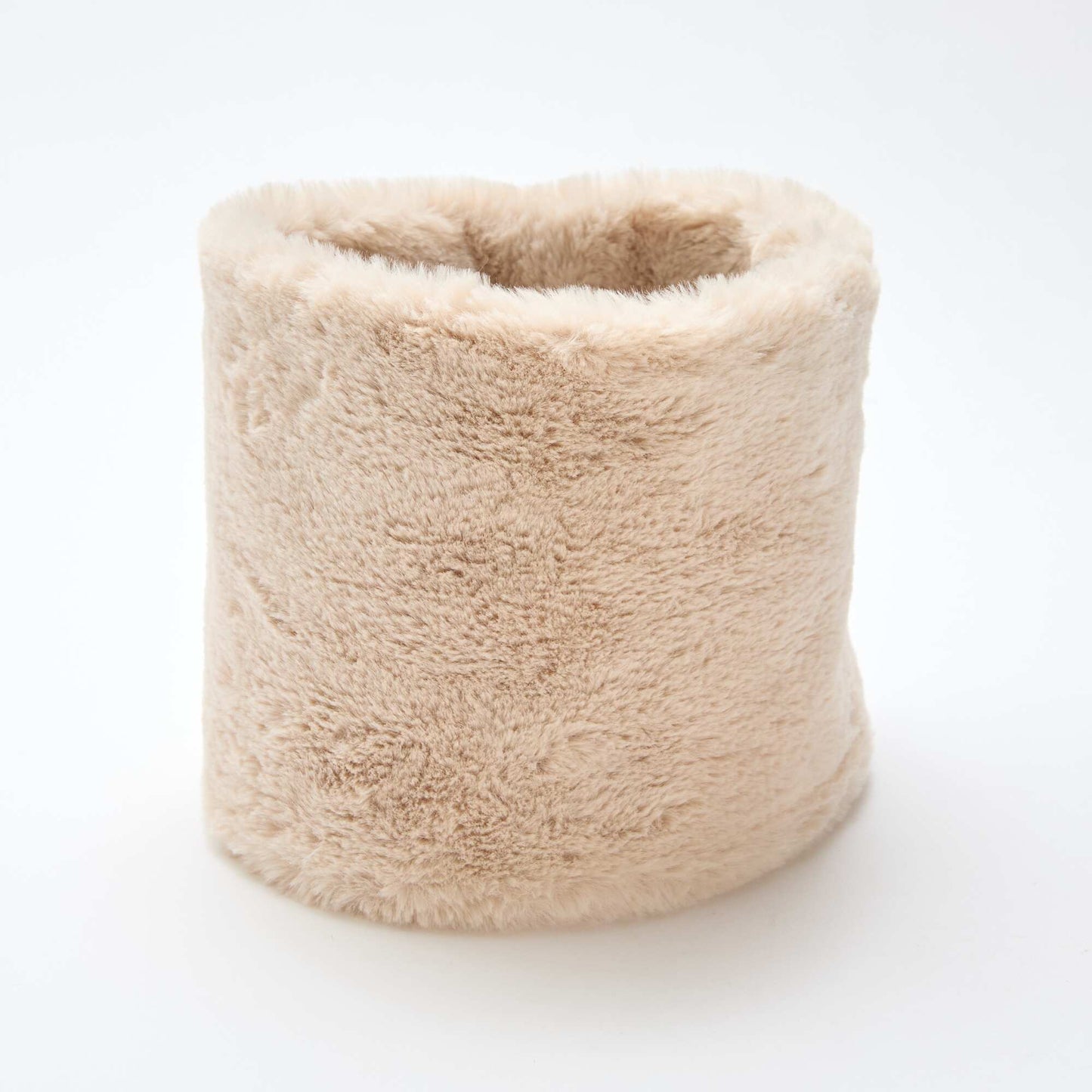 Braga de cuello efecto pelo BEIGE