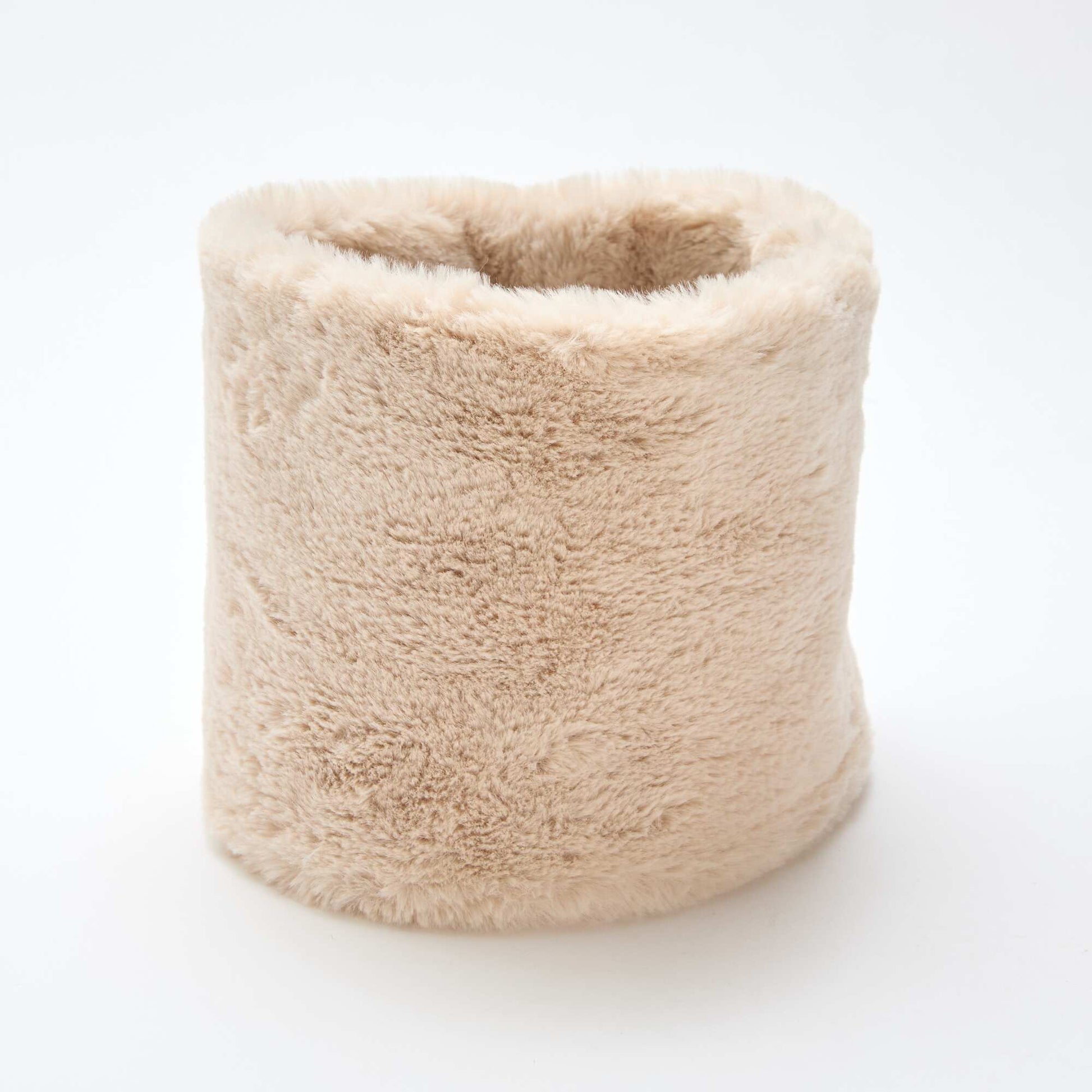 Braga de cuello efecto pelo BEIGE