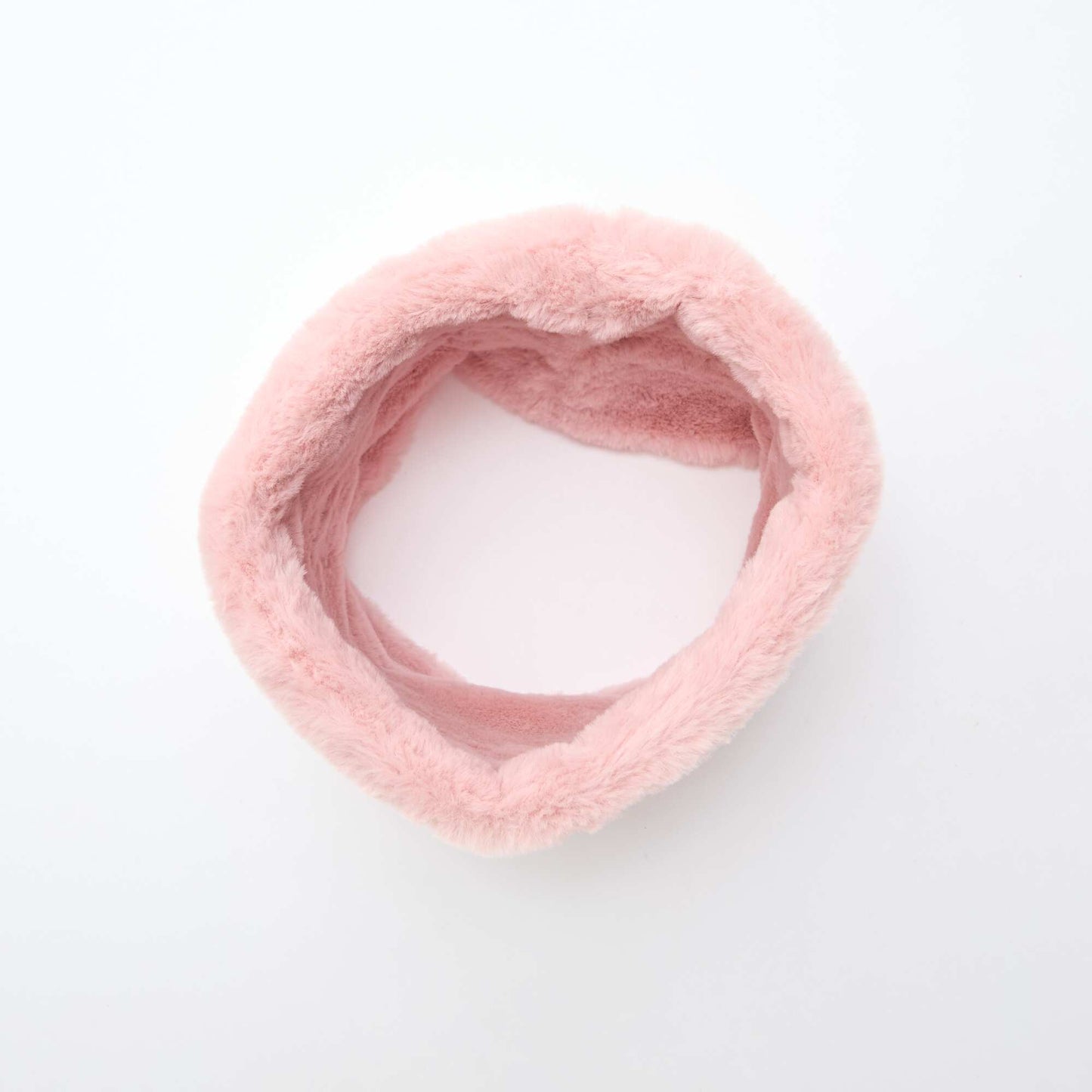 Braga de cuello efecto pelo ROSA