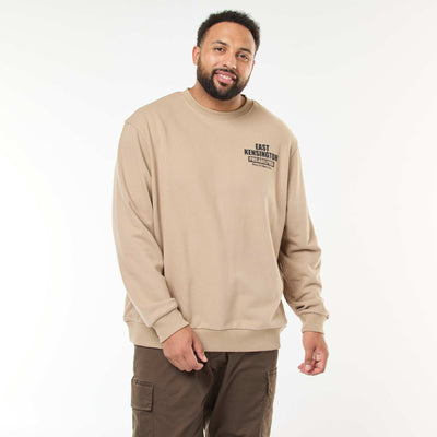 Buzo estampada a doble cara en felpa ligera BEIGE