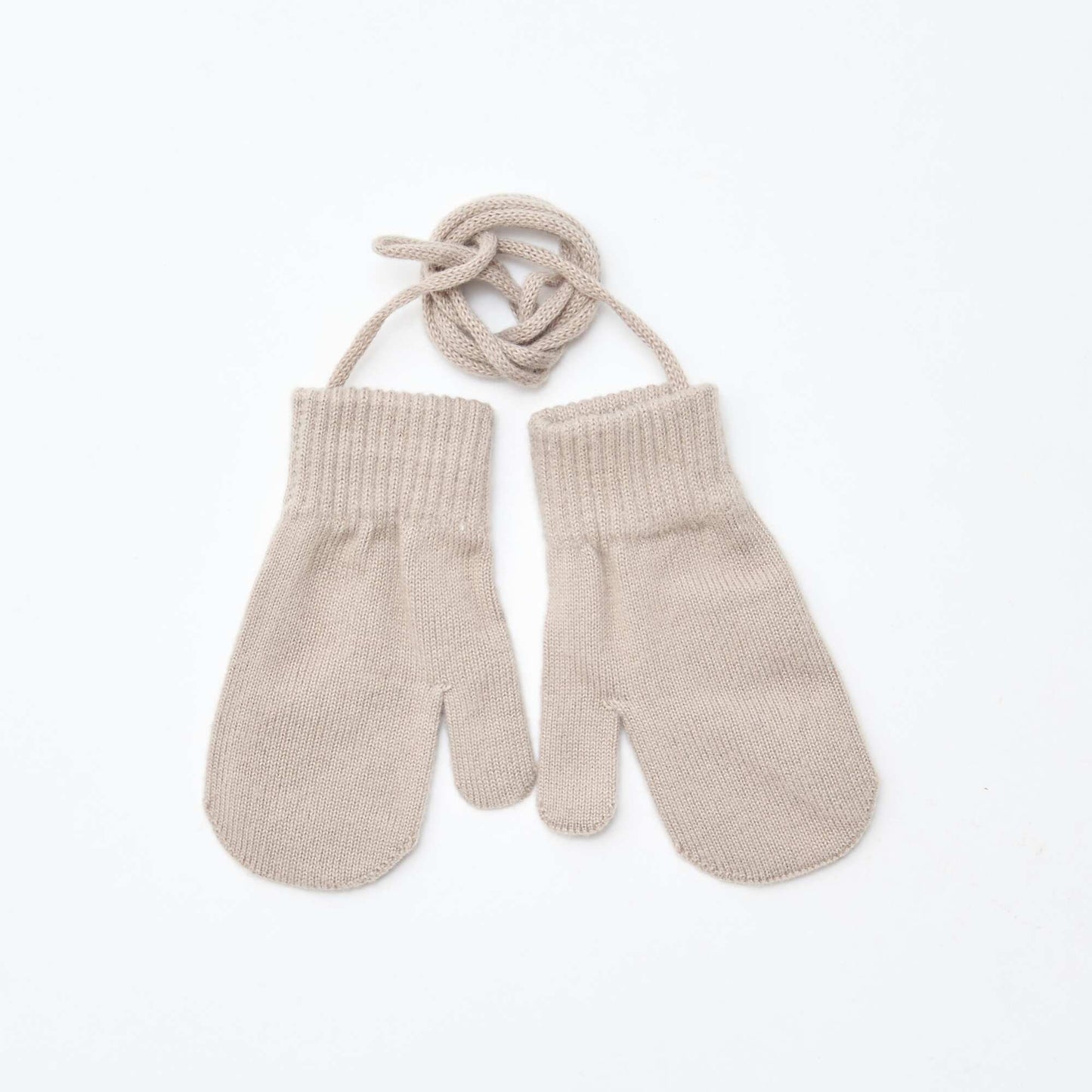 Par de manoplas de punto BEIGE
