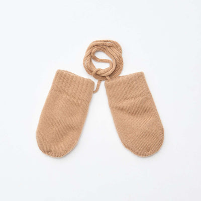 Manoplas polares de punto MARRON