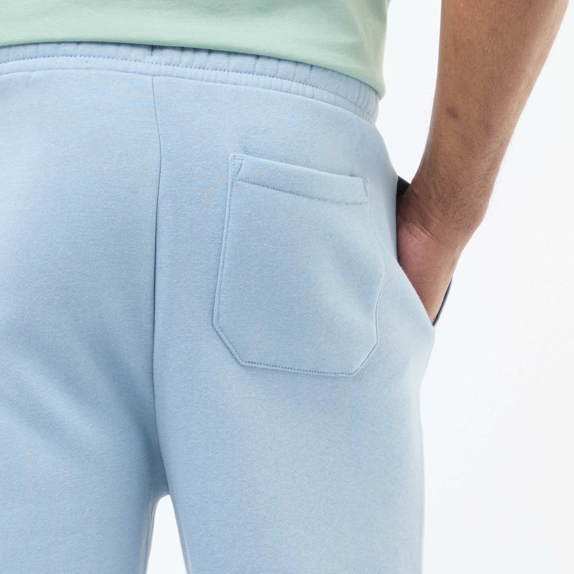 Pantalón de chándal liso con cordones ajustables en la cintura AZUL