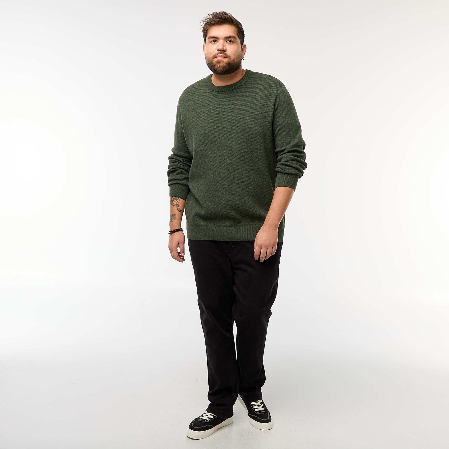 Sweater de punto liso KAKI