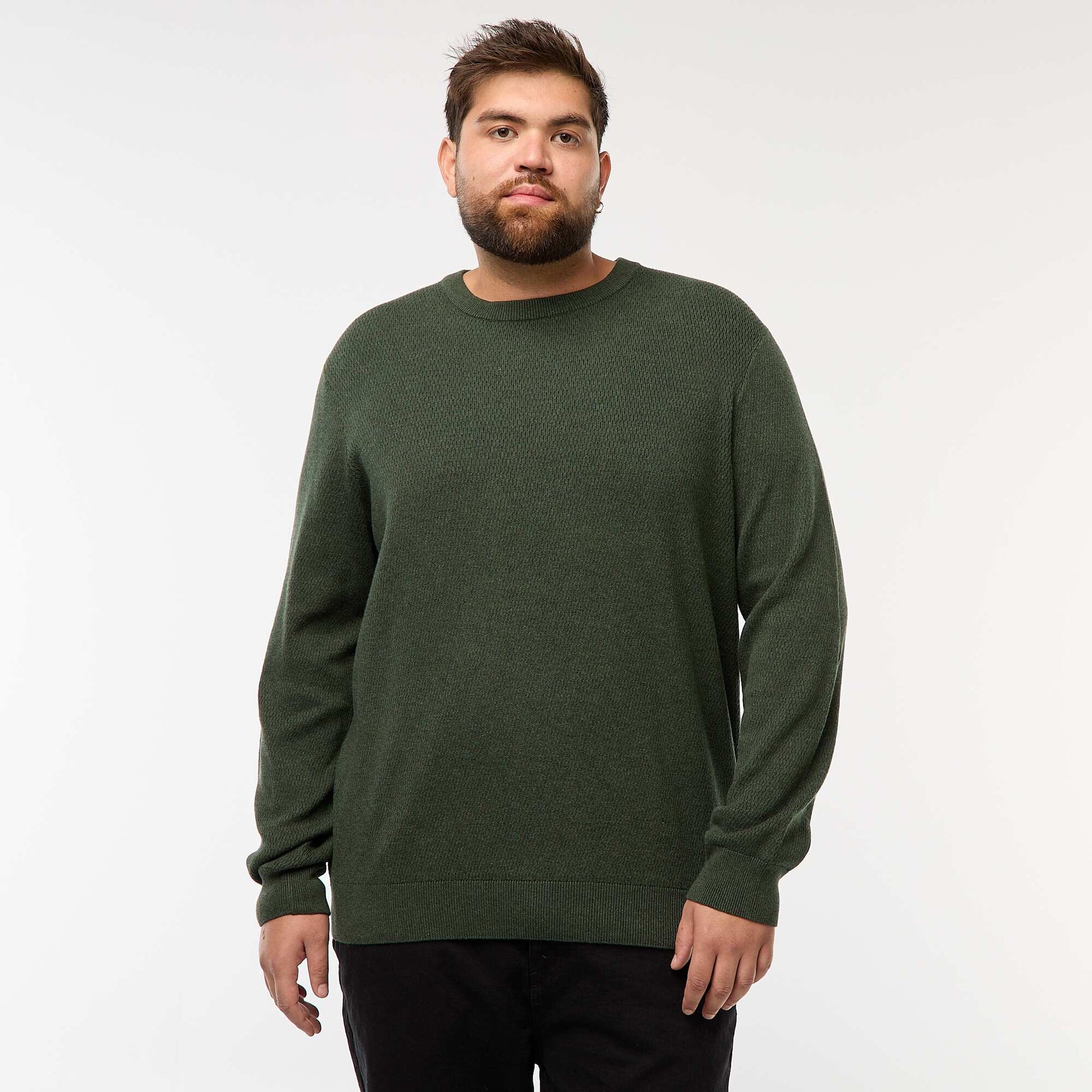 Sweater de punto liso KAKI