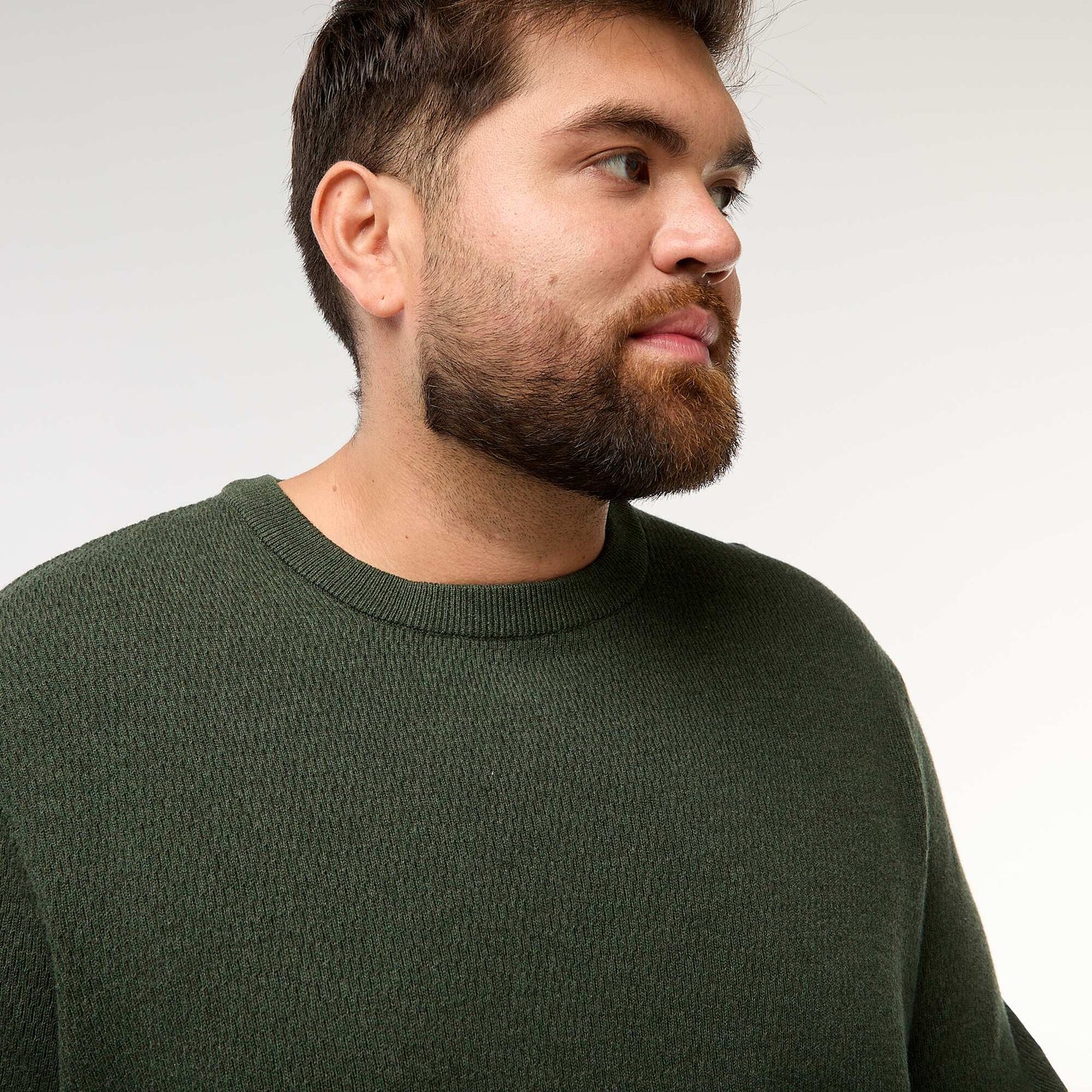 Sweater de punto liso KAKI