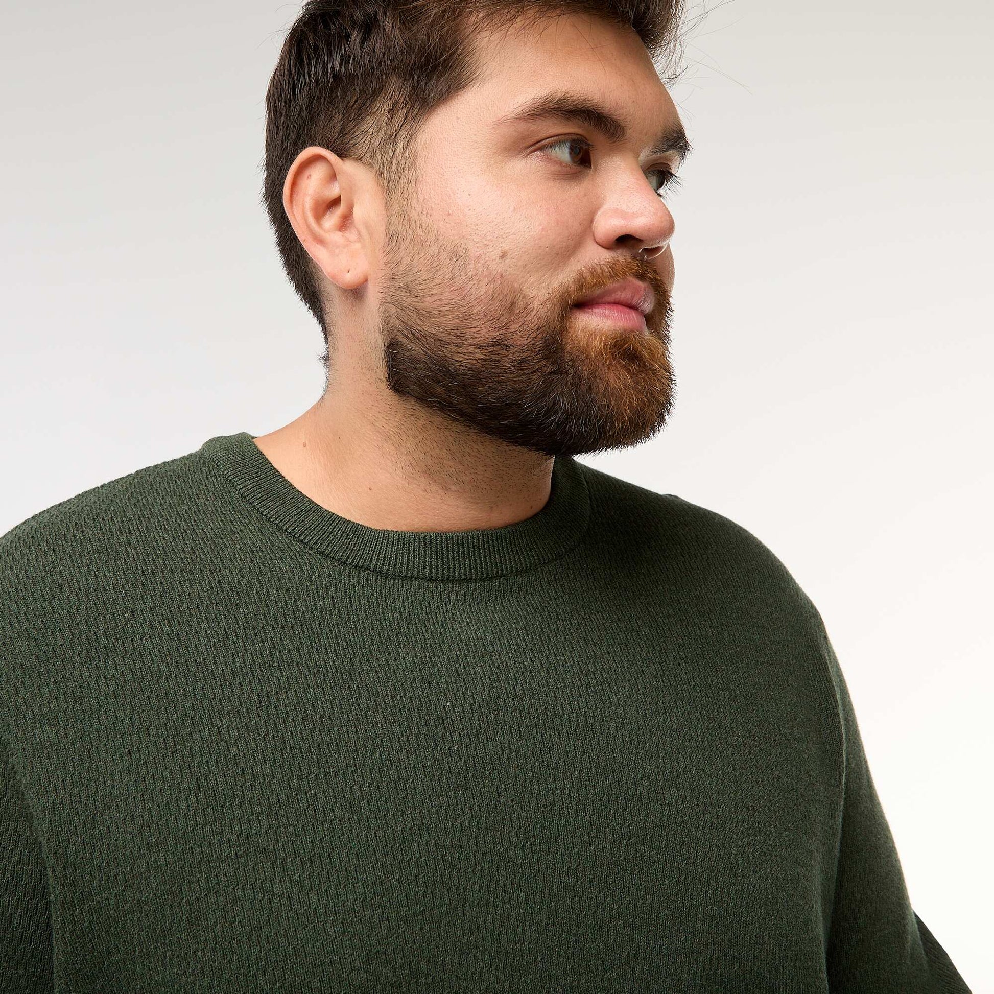 Sweater de punto liso KAKI