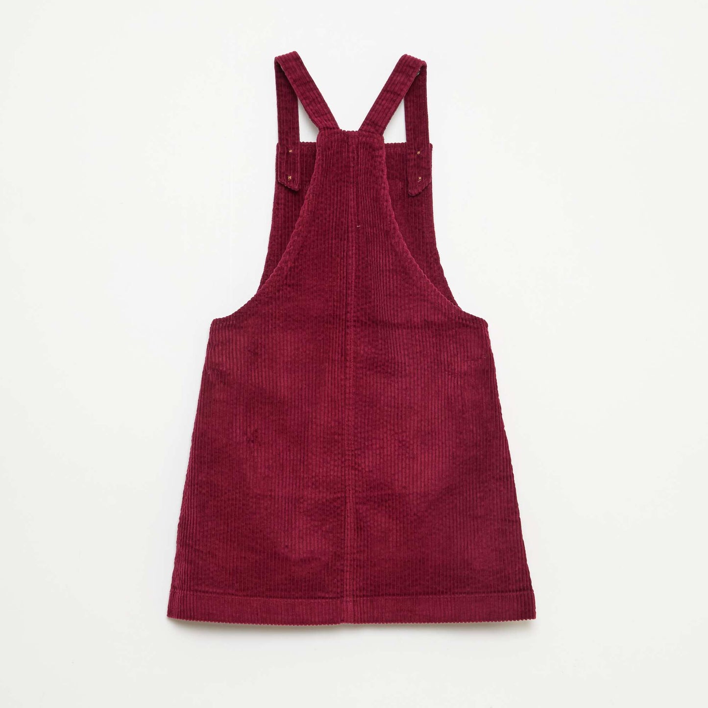 Vestido enterito con bolsillo de pana ROJO