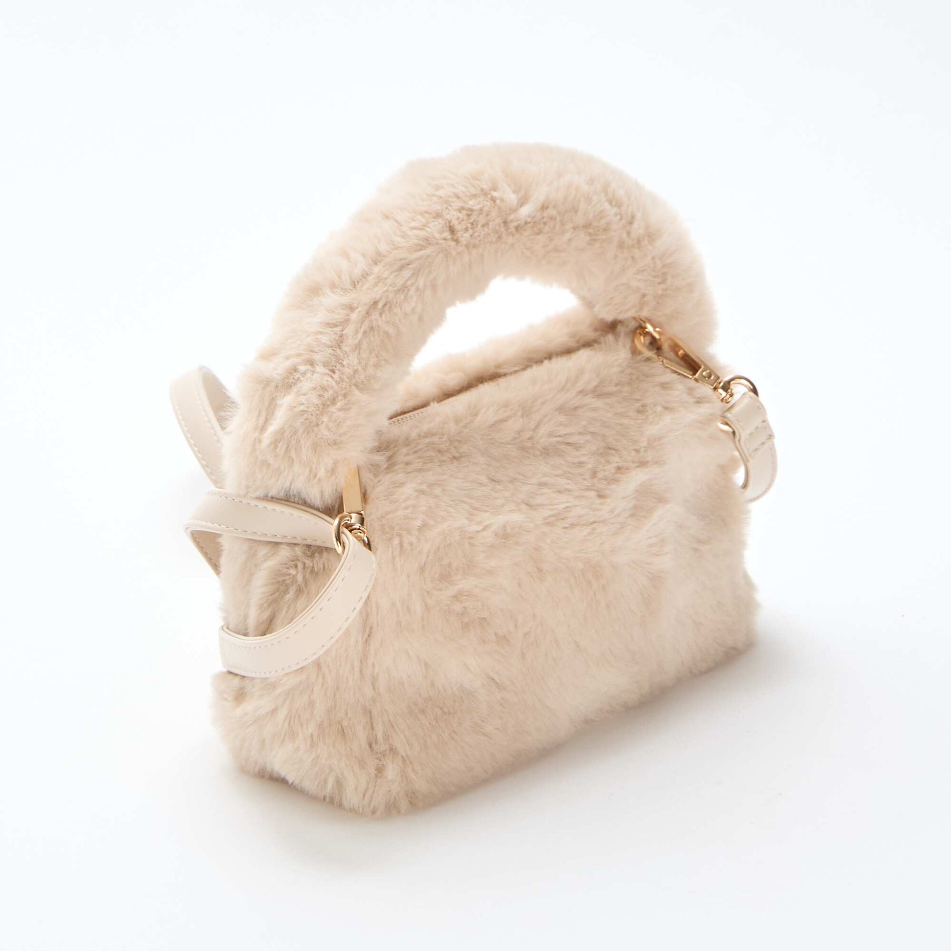 Bolso efecto pelo BEIGE