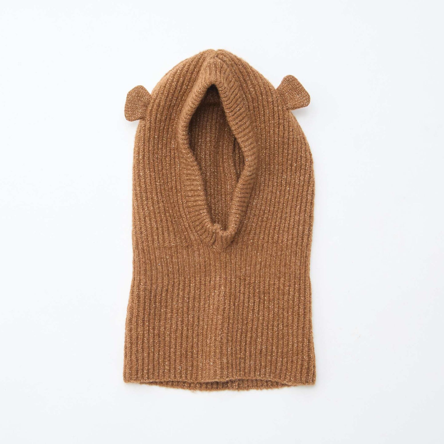 Balaclava de punto con orejas BEIGE