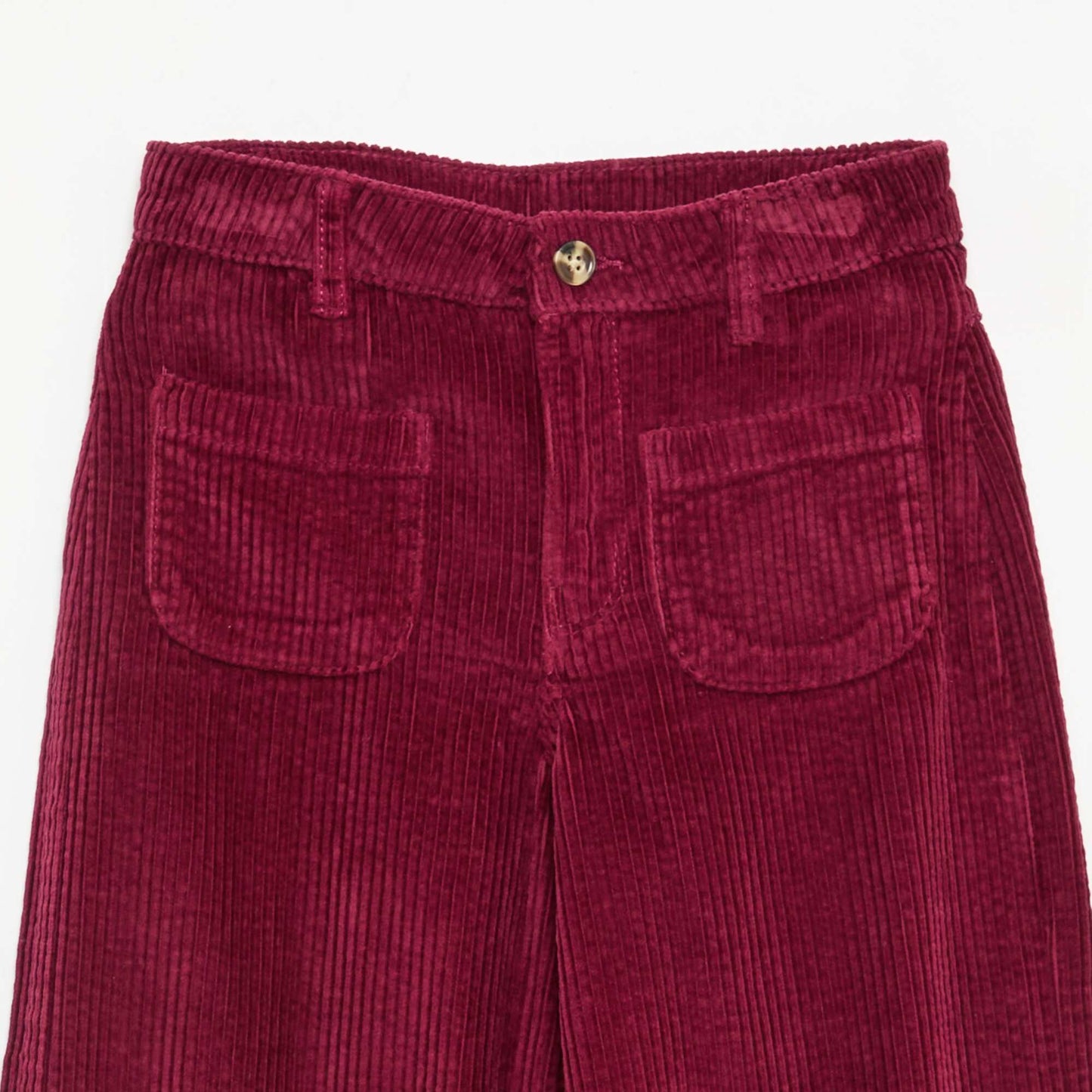 Pantalón ancho de terciopelo liso ROJO