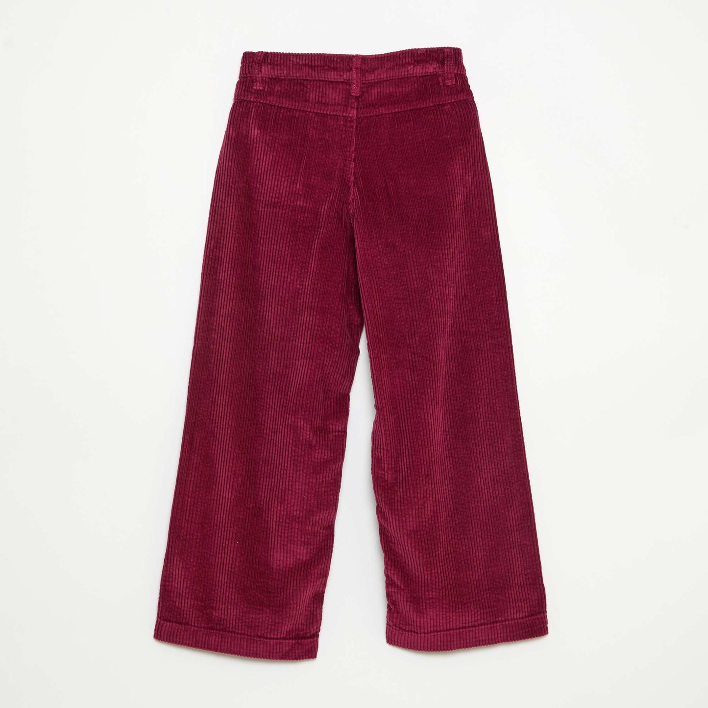 Pantalón ancho de terciopelo liso ROJO