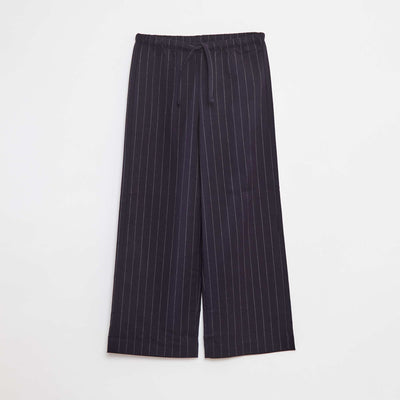 Pantalón ancho con cintura elástica y 2 bolsillos AZUL