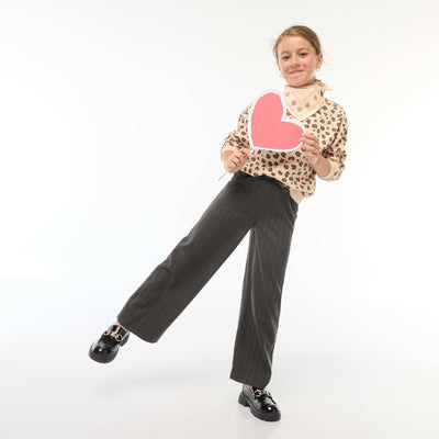 Pantalón ancho con cintura elástica y 2 bolsillos GRIS