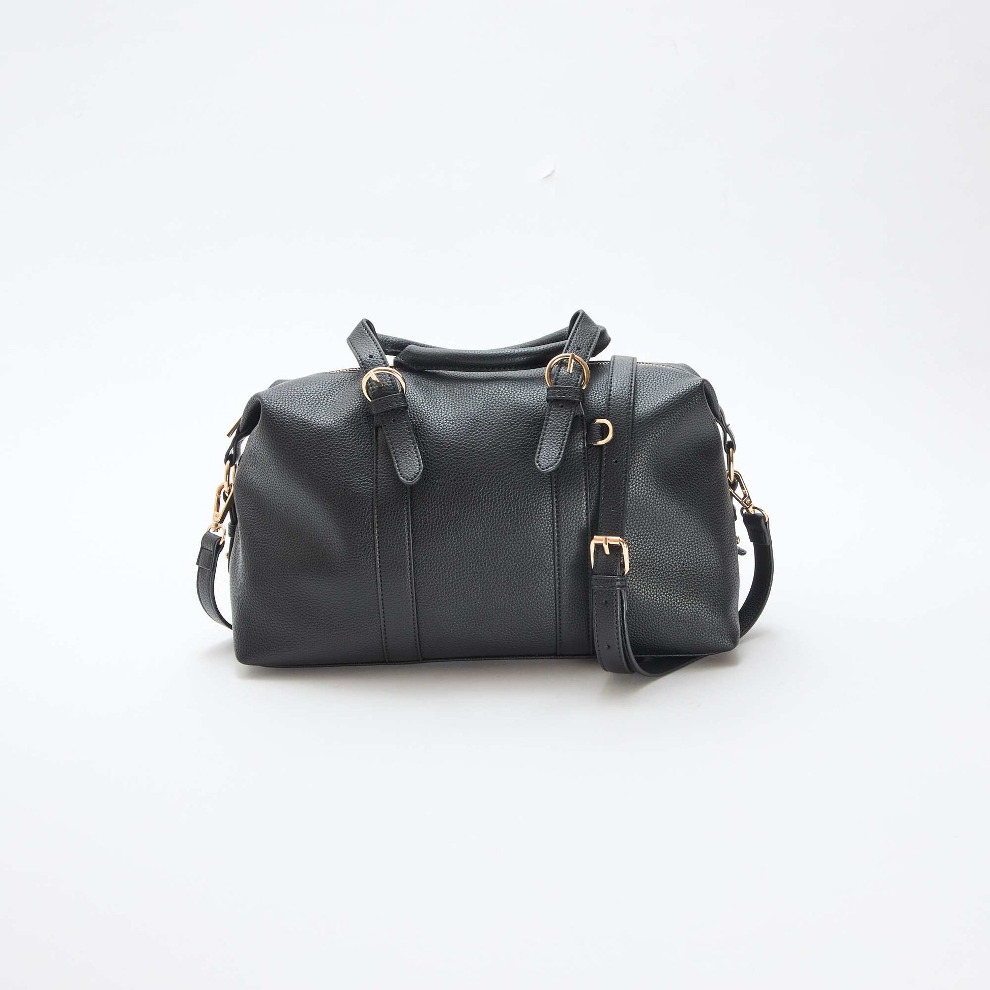 Bolso de media luna liso NEGRO