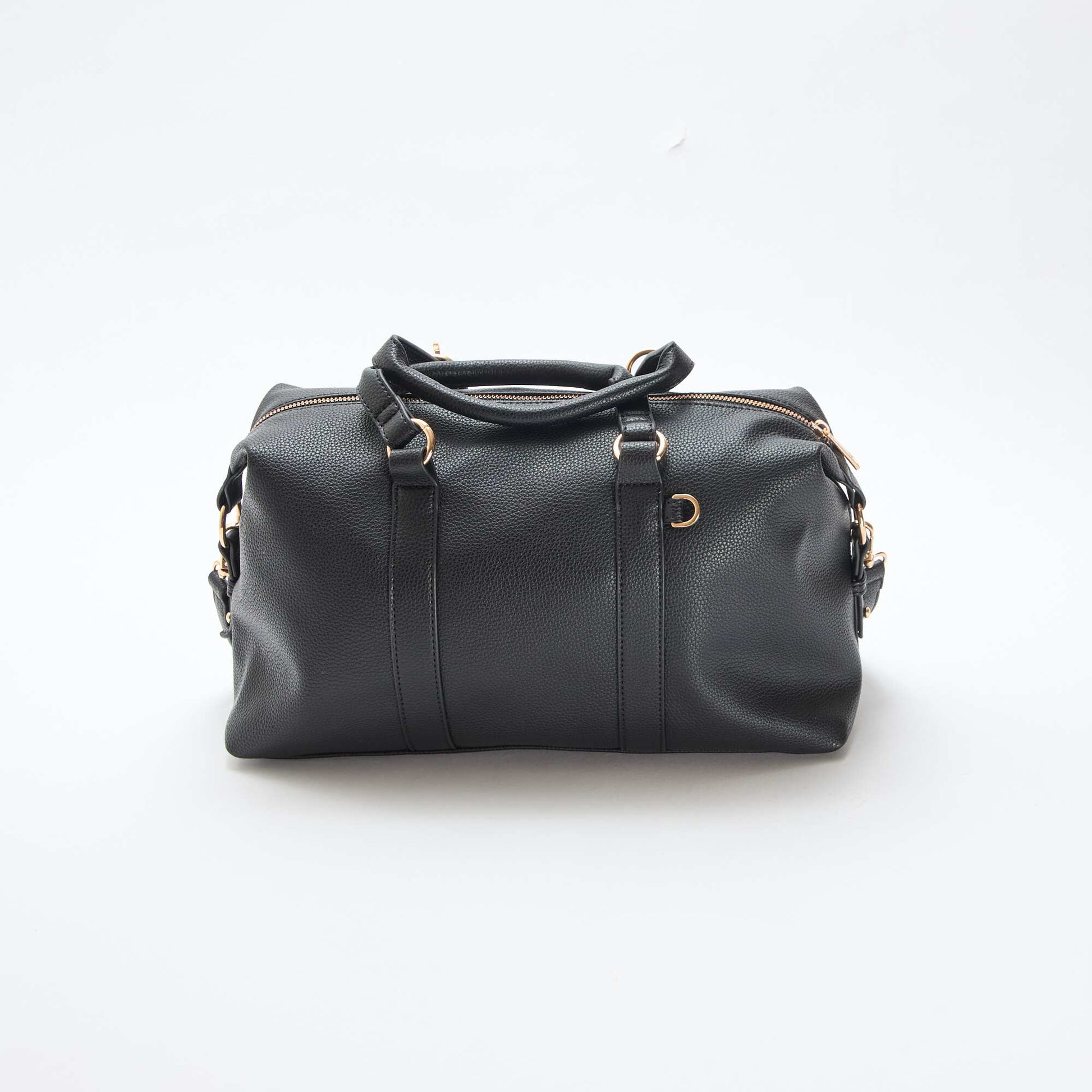 Bolso de media luna liso NEGRO