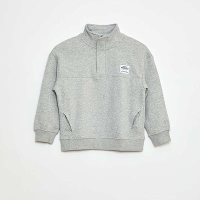 Buzo de chándal con cremallera en el cuello GRIS