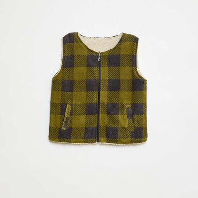 Buzo sin mangas reversible VERDE