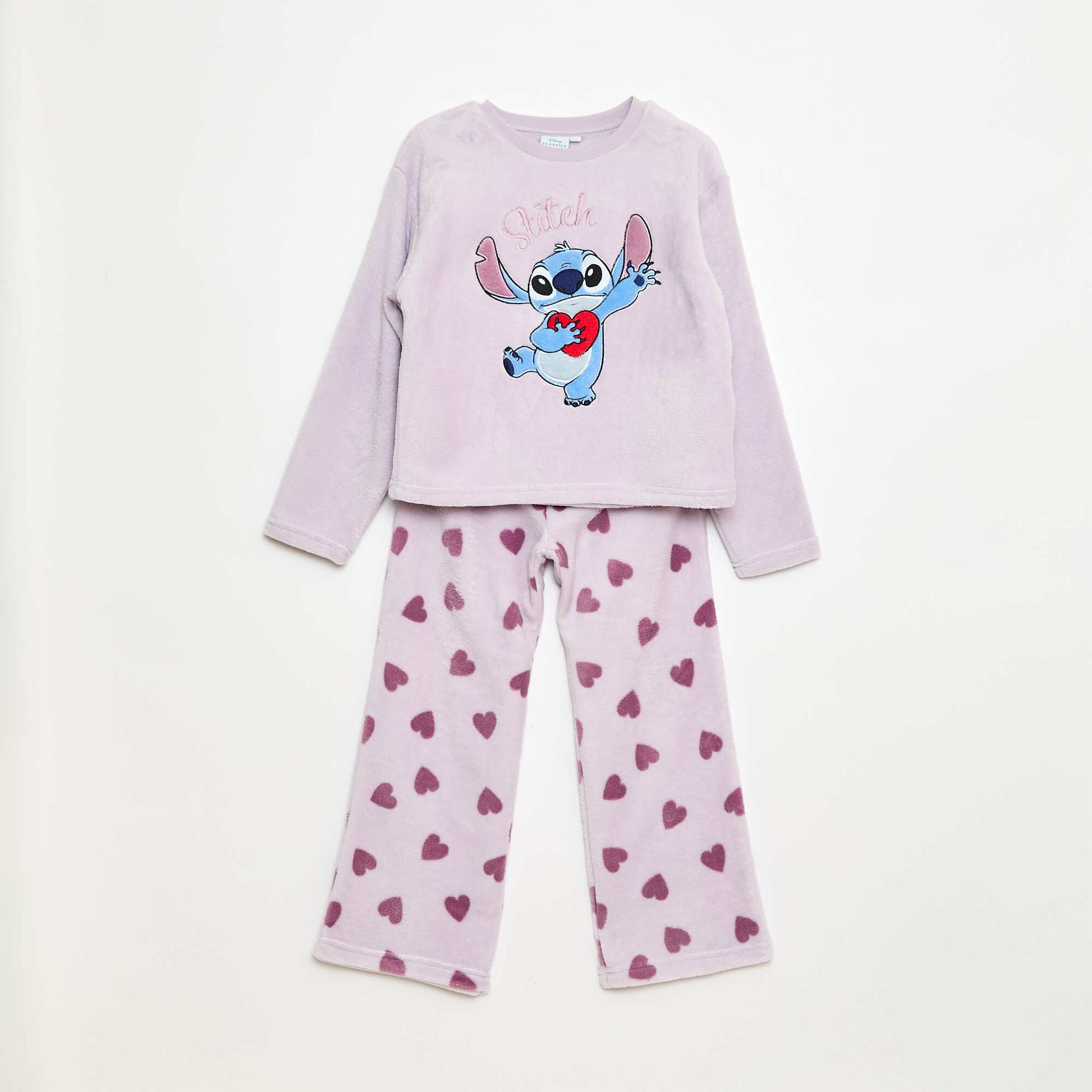Conjunto de pijama largo polar 'Stitch' 'Disney' - 2 piezas PURPURA