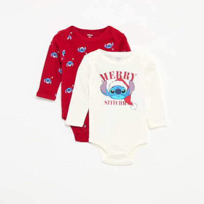 Pack de 2 bodies 'Stitch' 'Disney' ROJO