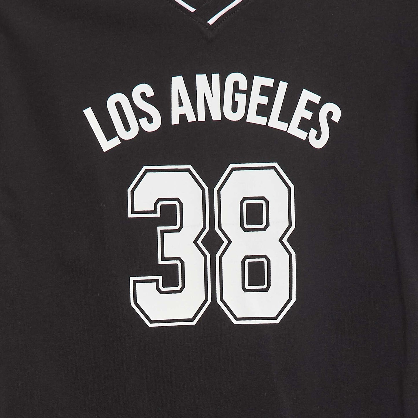 Camiseta estilo baseball NEGRO
