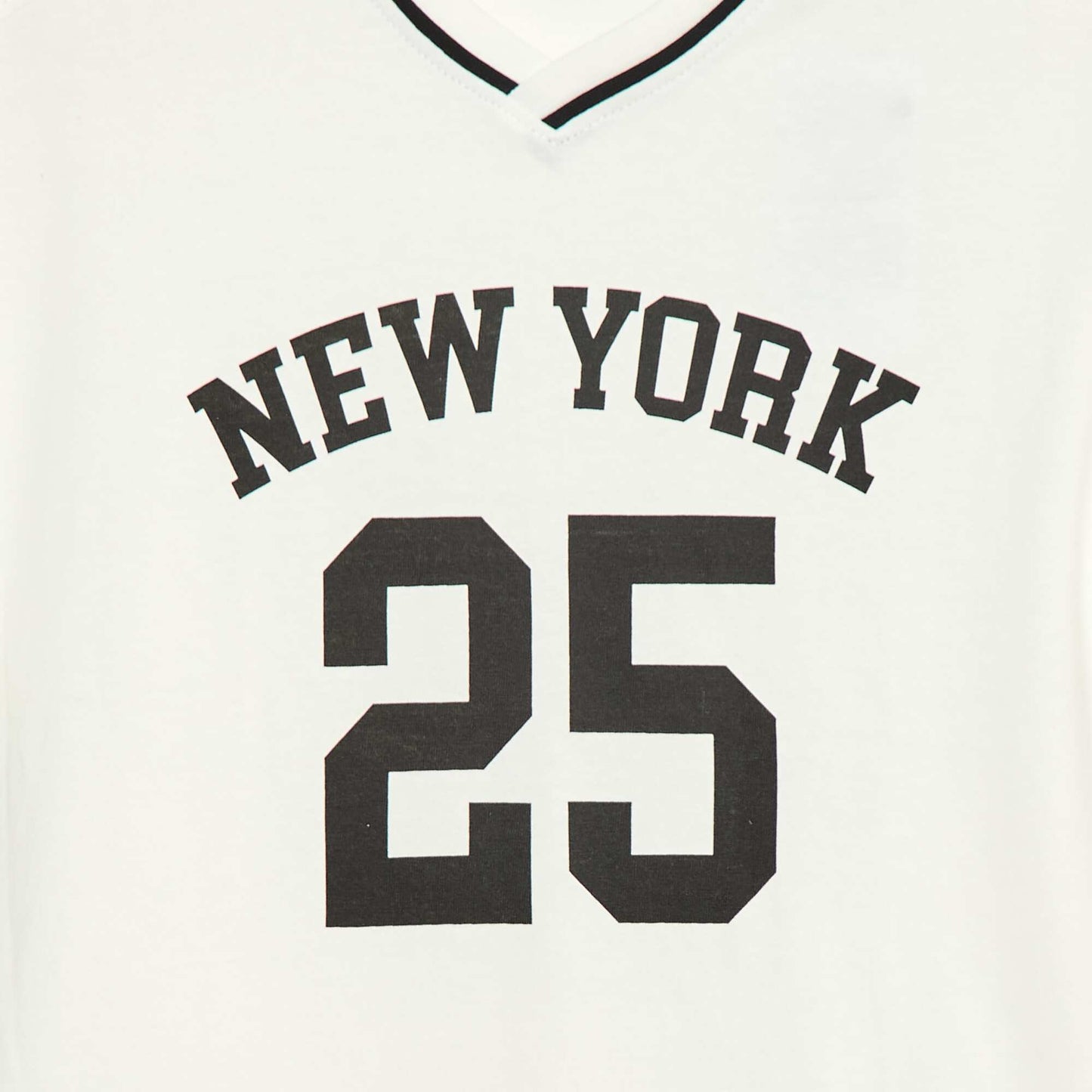 Camiseta estilo baseball BLANCO