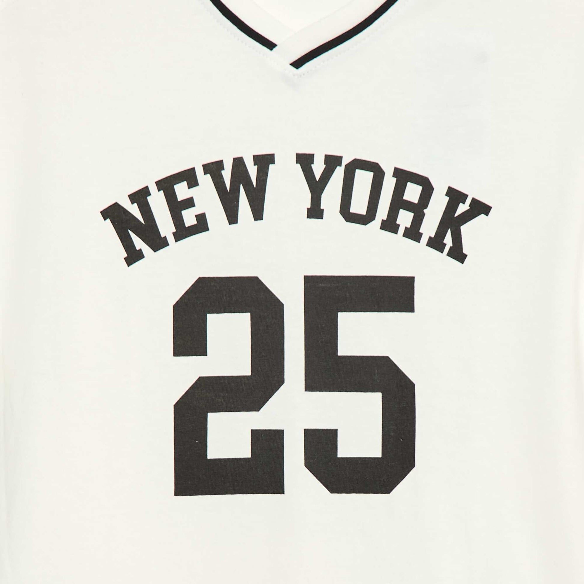 Camiseta estilo baseball BLANCO