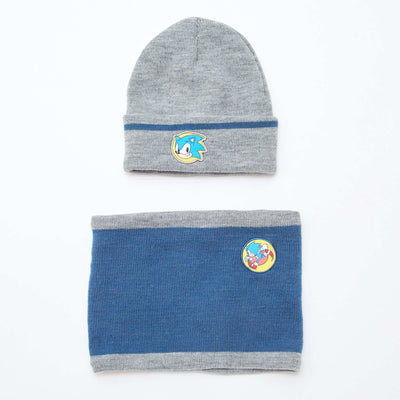 Conjunto gorro + cuello 'Sonic' GRIS