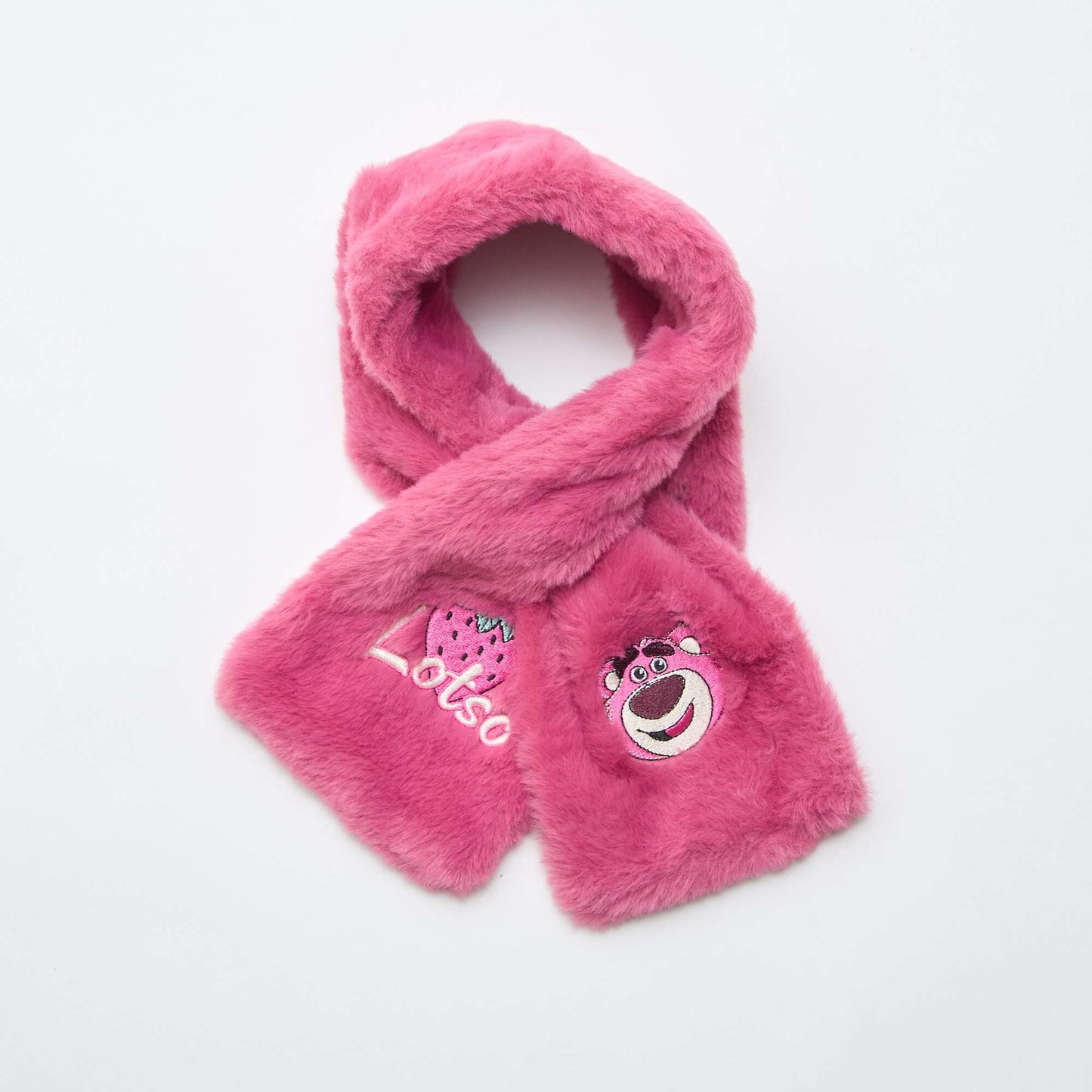 Bufanda de punto peluche 'Lotso' 'Toy Story' ROSA