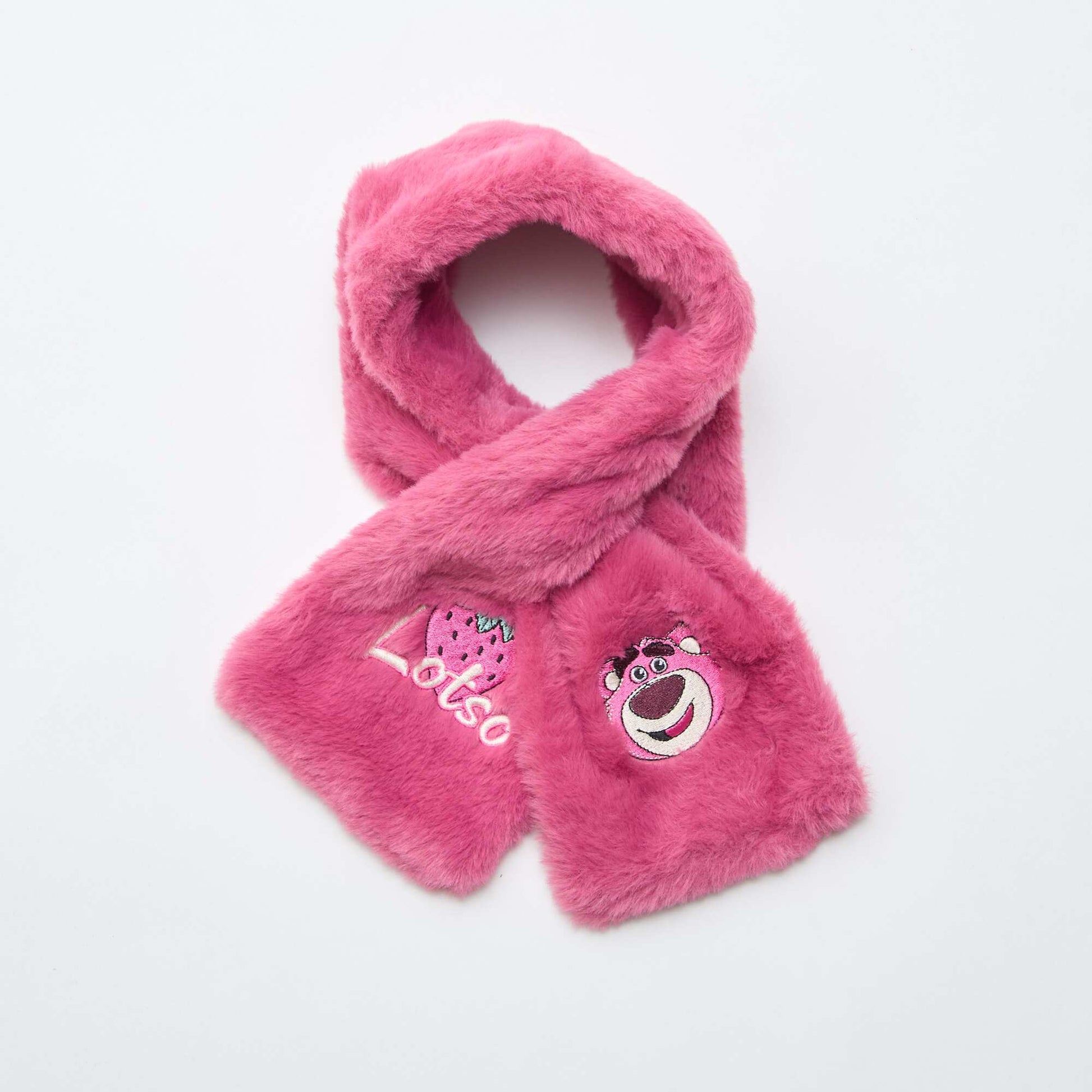 Bufanda de punto peluche 'Lotso' 'Toy Story' ROSA