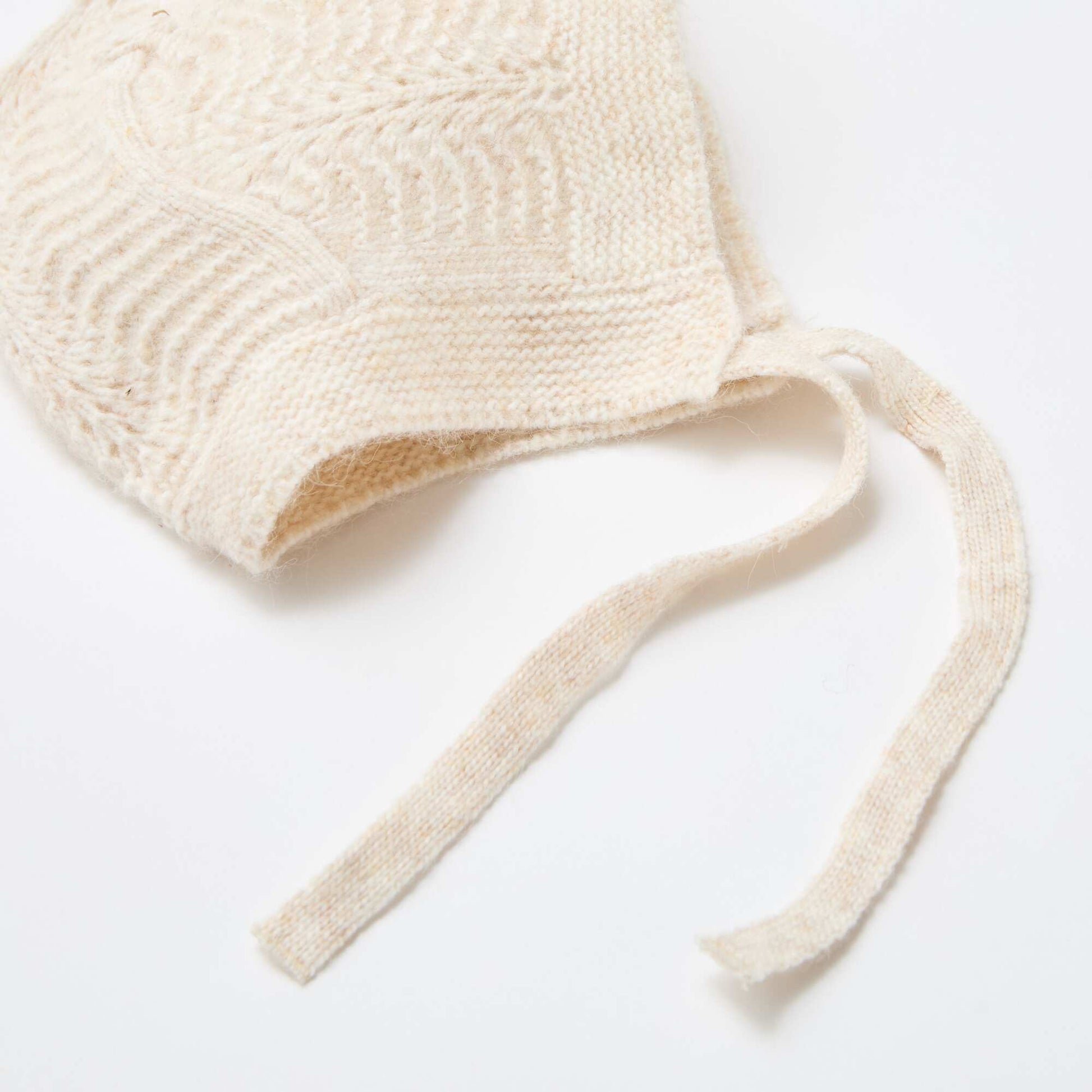 Gorro de punto fantasía BEIGE