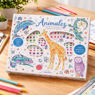 Animales de caja de actividades con gemas