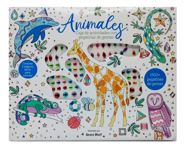 Animales de caja de actividades con gemas