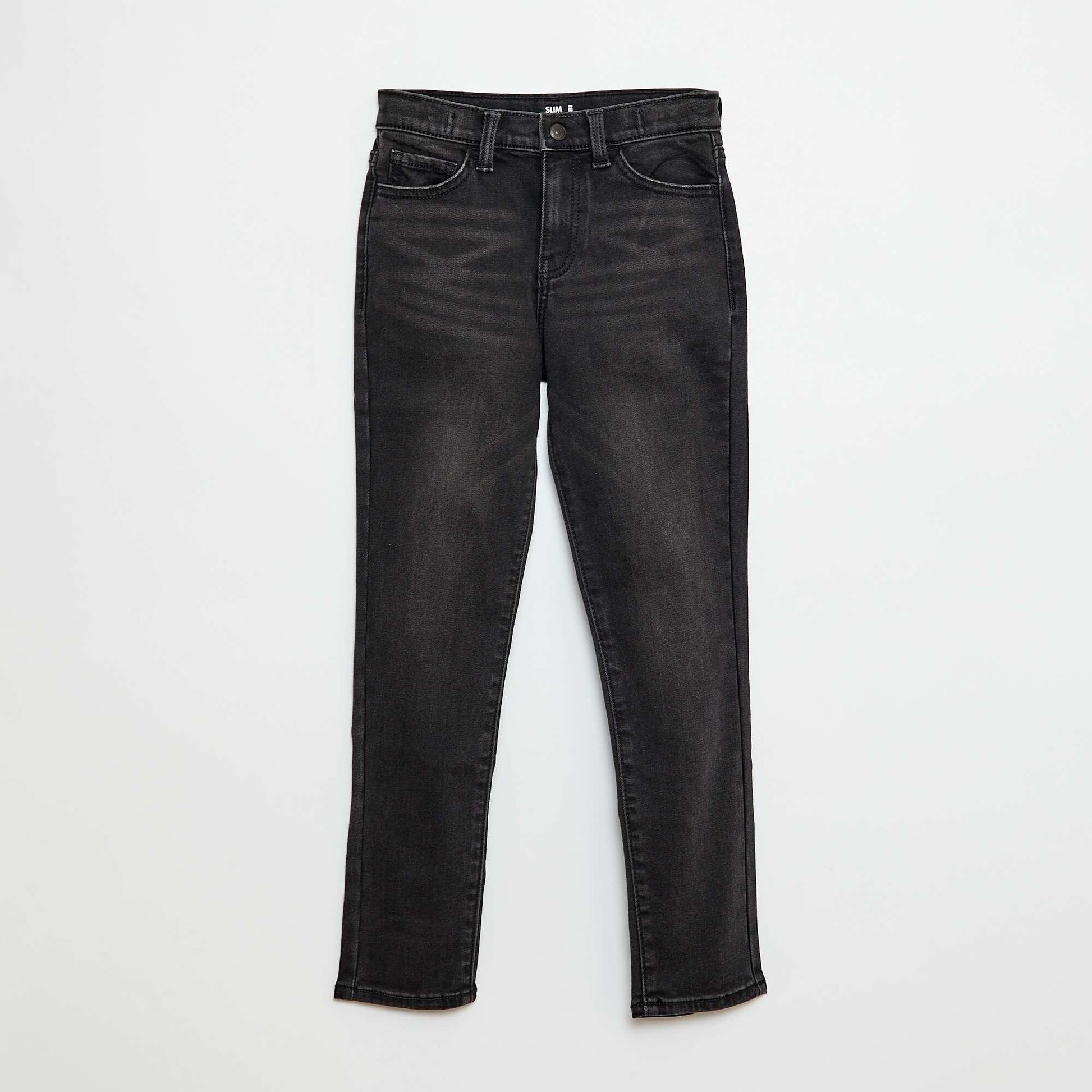 Pantalón jean stretch corte slim de algodón GRIS