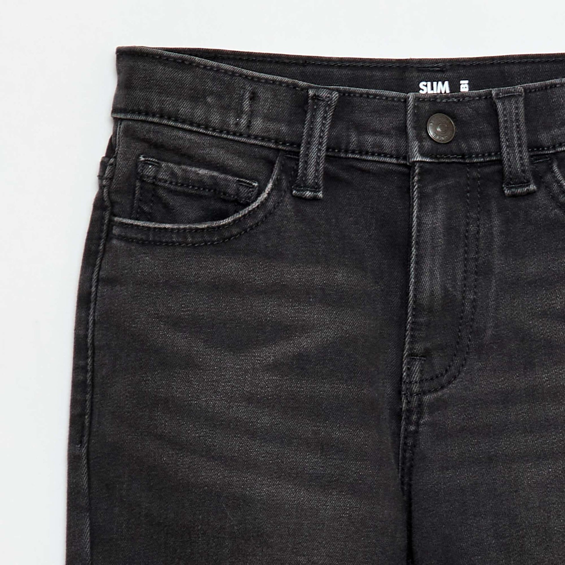 Pantalón jean stretch corte slim de algodón GRIS