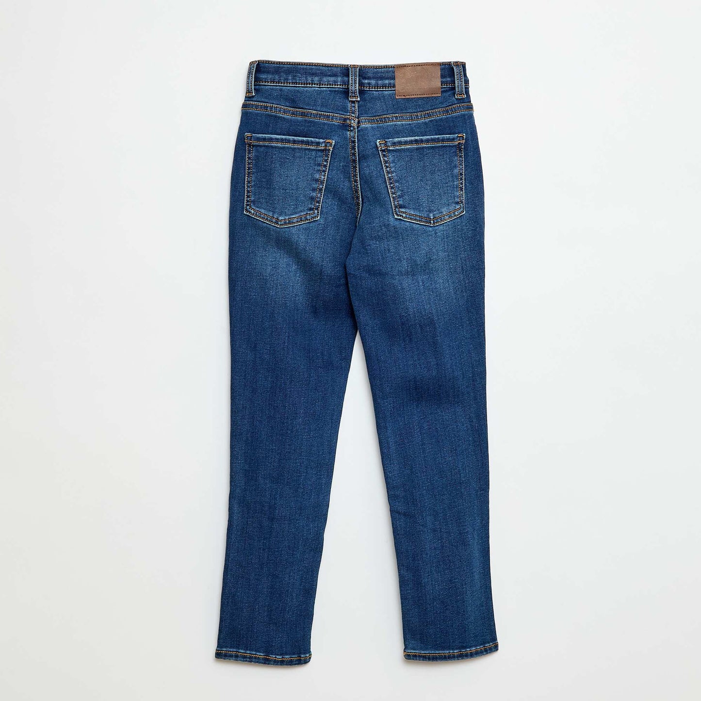 Pantalón jean elástico corte slim de algodón AZUL