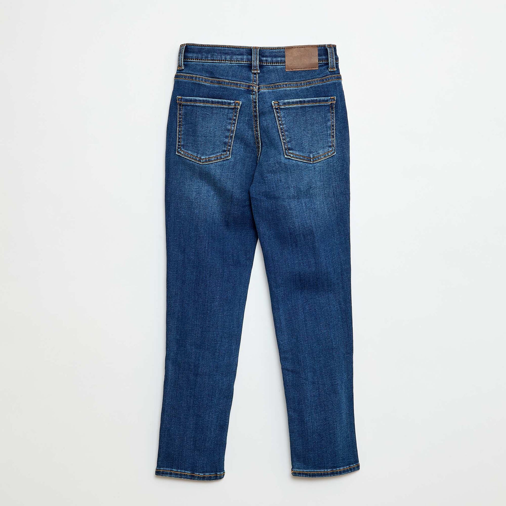 Pantalón jean elástico corte slim de algodón AZUL