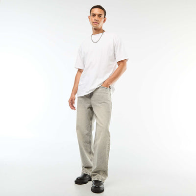 Jean corte ancho / wide leg 5 bolsillos GRIS